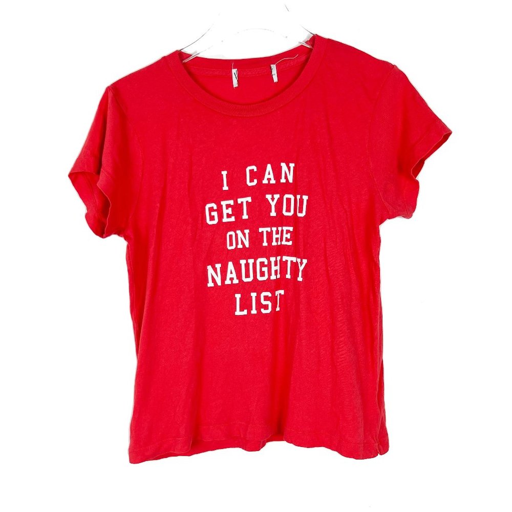 NWOT Wildfox I Can Get You On The Naughty List T-Shirt Christmas Size Small NEW - Picture 2 of 10